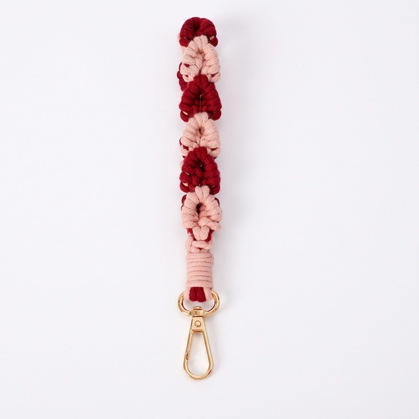 Knotted Macrame Wrist Strap with Swivel Clasp