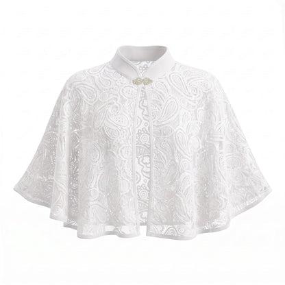 Sheer Lace Scarf Wrap Cape Style Shoulder Cover for Dresses