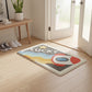 Tufted Floor Mat with Cute Animal and Sunflower Design Non Slip Backing Soft Plush Decorative Rug