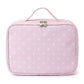 Polka Dot Travel Makeup Case with Dividers and Mirror