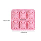 6-Cavity Turtle-Shaped Silicone Mold for Candy, Chocolate, Ice and Treats 6.5x6x0.8in