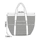 Mesh Beach Tote Bag with Beach Themed Print and Shoulder Handles