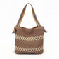 Crochet Shoulder Bag with Patterned Strap Knit Hobo Handbag Lined Casual Everyday Tote