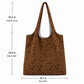 Floral Embossed Shoulder Tote Bag Soft Textured Lightweight Fabric Carryall Handbag