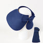 Women's Wide Brim Visor Hat with Bow Detail Adjustable Velcro Closure for Beach or Outdoor Protection
