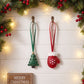 2 Piece Christmas Bag Charm Set with Hanging Loops