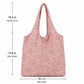 Floral Pattern Shoulder Tote Bags Lightweight Foldable Daily Bag for Women