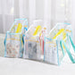 Clear PVC Beach Tote Bag with Front Pocket and Shoulder Handles