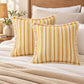 Striped Fringe Decorative Throw Pillow Cover Set of 2