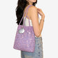 Hand-Crocheted Sequin Crossbody Bag Small Square Shoulder Bag for Phone and Essentials