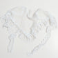 Sheer Lace Embroidered Waist Belt with Scalloped Edge and Tie Detail 59in