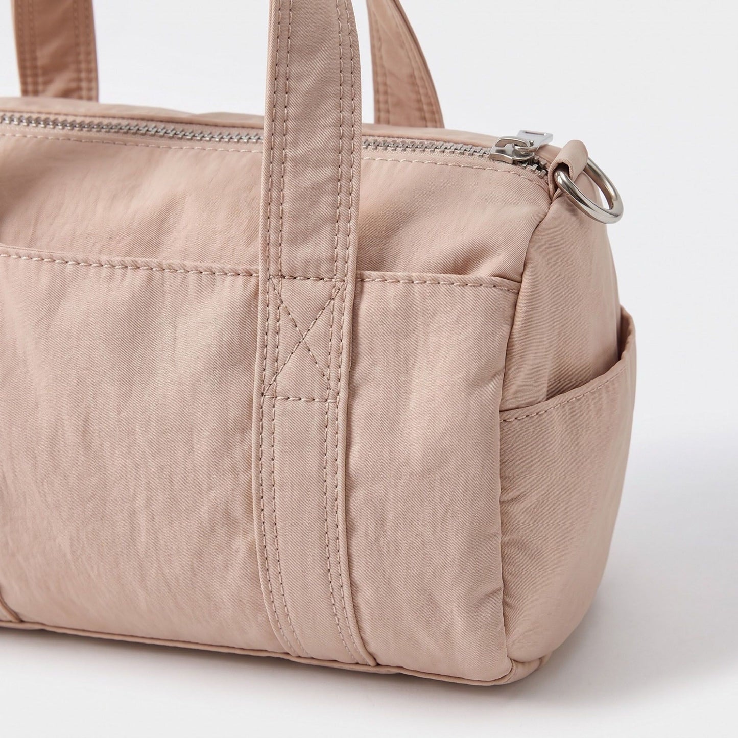 Mini Barrel Satchel Bag with Detachable Crossbody Strap