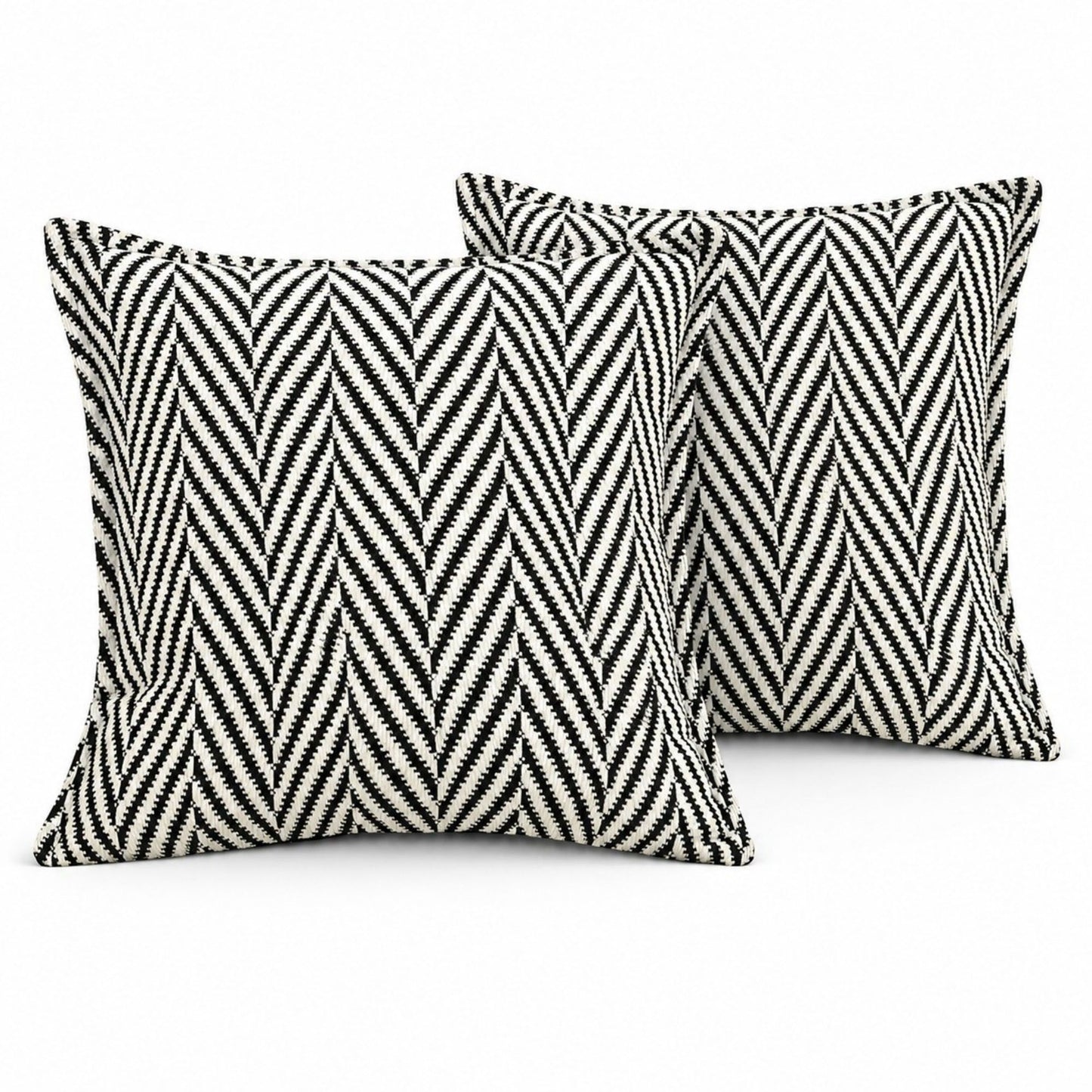 2 Pack Chevron Textured Decorative Throw Pillow Covers