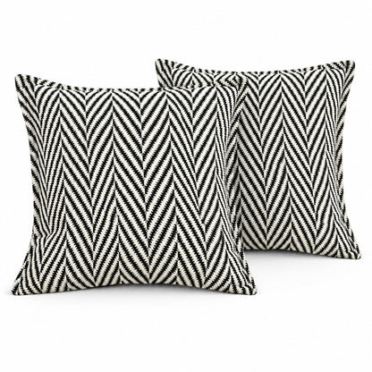 2 Pack Chevron Textured Decorative Throw Pillow Covers