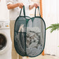 Collapsible Mesh Laundry Hamper Pop Up Clothes Basket Foldable Storage Bin for Bedroom Bathroom