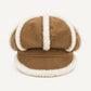 Corduroy Newsboy Cap Faux Fur Trim Baker Boy Hat Warm Casual Style