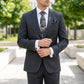 Men's Paisley Floral Tie Gift Set with Matching Pocket Square Cufflinks and Silver Tie Clip