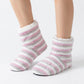 Striped Fuzzy Slipper Boots  US 5-10.5