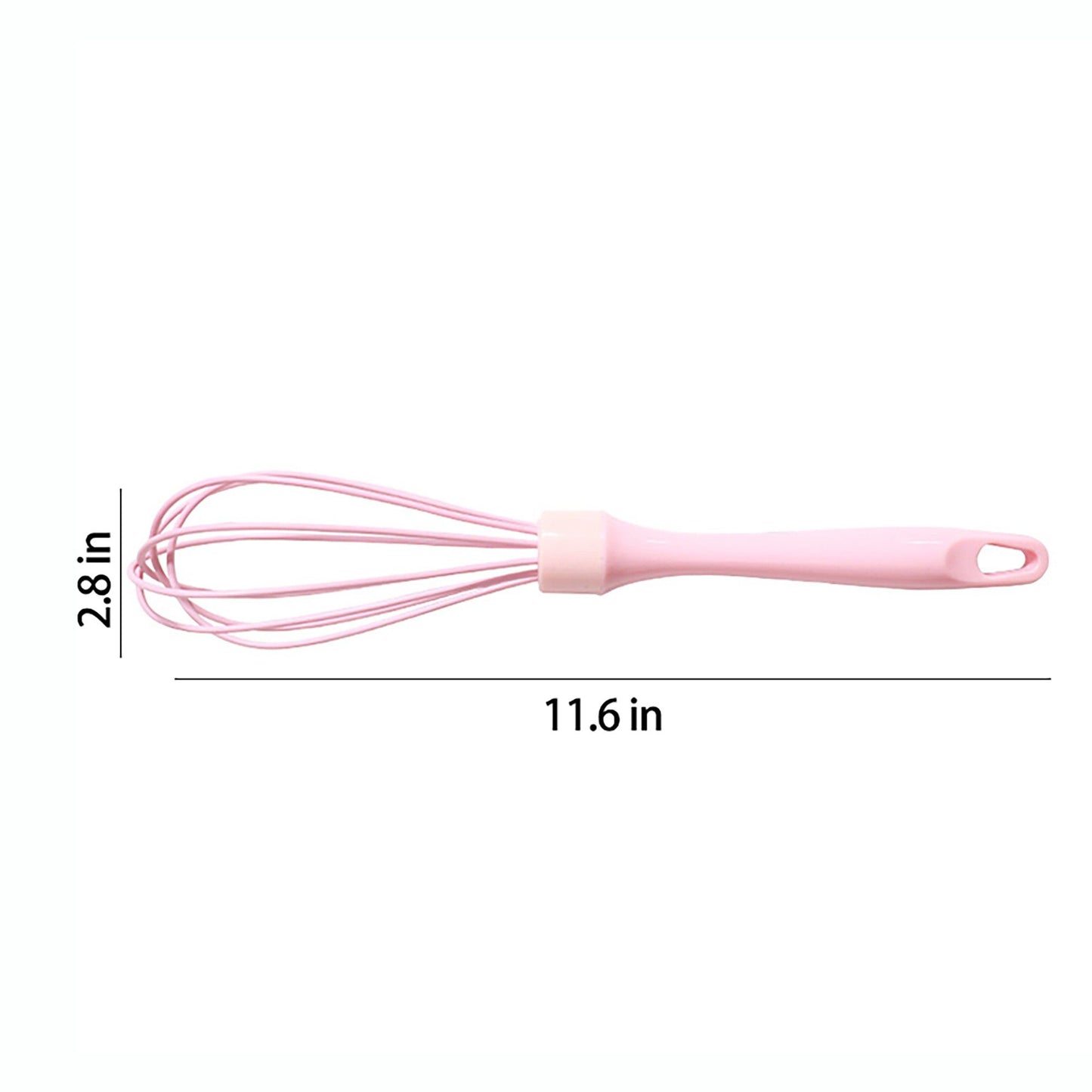 3-Piece Mini Silicone Whisk Set for Baking, Mixing and Kitchen Prep