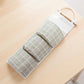 Hanging Wall Organizer with Three Pockets and Black Grid Pattern 22.5x7.8 in