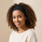 Polka Dot Stretch Headbands 3 Pack Soft Cotton Hair Bands Wide Headwrap for Daily Wear
