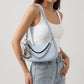Layered Beaded Bag Charm with Heart Mirror and Comb