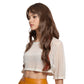 Long Wavy Hair Wig for Women with Bangs Heat-Resistant Curly Synthetic Wig for Daily and Party Use