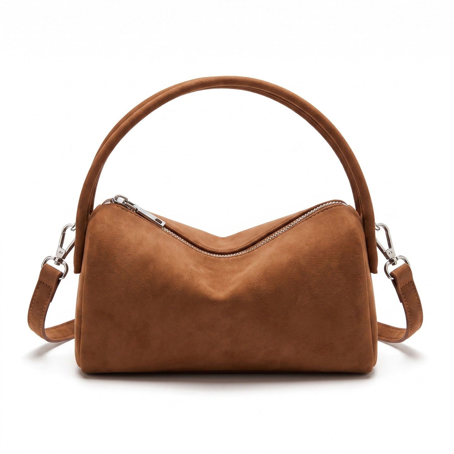 Structured Shoulder Bag with Dual Handles and Crossbody Strap 11.8x9.5x4in