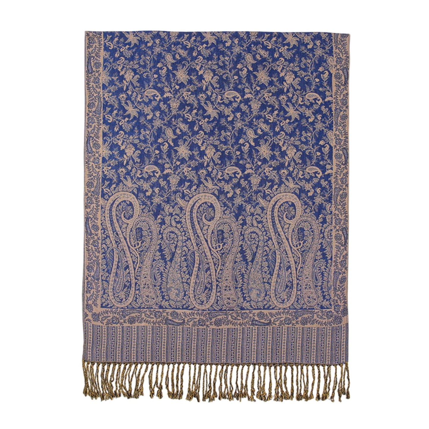 Jacquard Paisley Shawl Scarf with Elegant Fringe Hem 71¡Á27.5 Inches