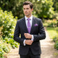 Men's Textured Solid Color Tie Gift Set with Matching Pocket Square Cufflinks and Silver Tie Clip