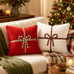 Christmas Bow Throw Pillow Cover Square Plush Decorative Cushion Cover