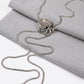Rose Metal Waist Chain Adjustable Vintage Body Belt Floral Inspired Waist Jewelry 43.3in