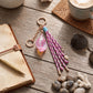 Coastal Seashell Tassel Bag Charm Keychain
