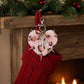 Punk Heart Faux Fur Keychain Rivet Cross Bag Charm Set
