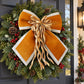 3ct Fabric Christmas Bow Decorations with Gold Trim Burgundy