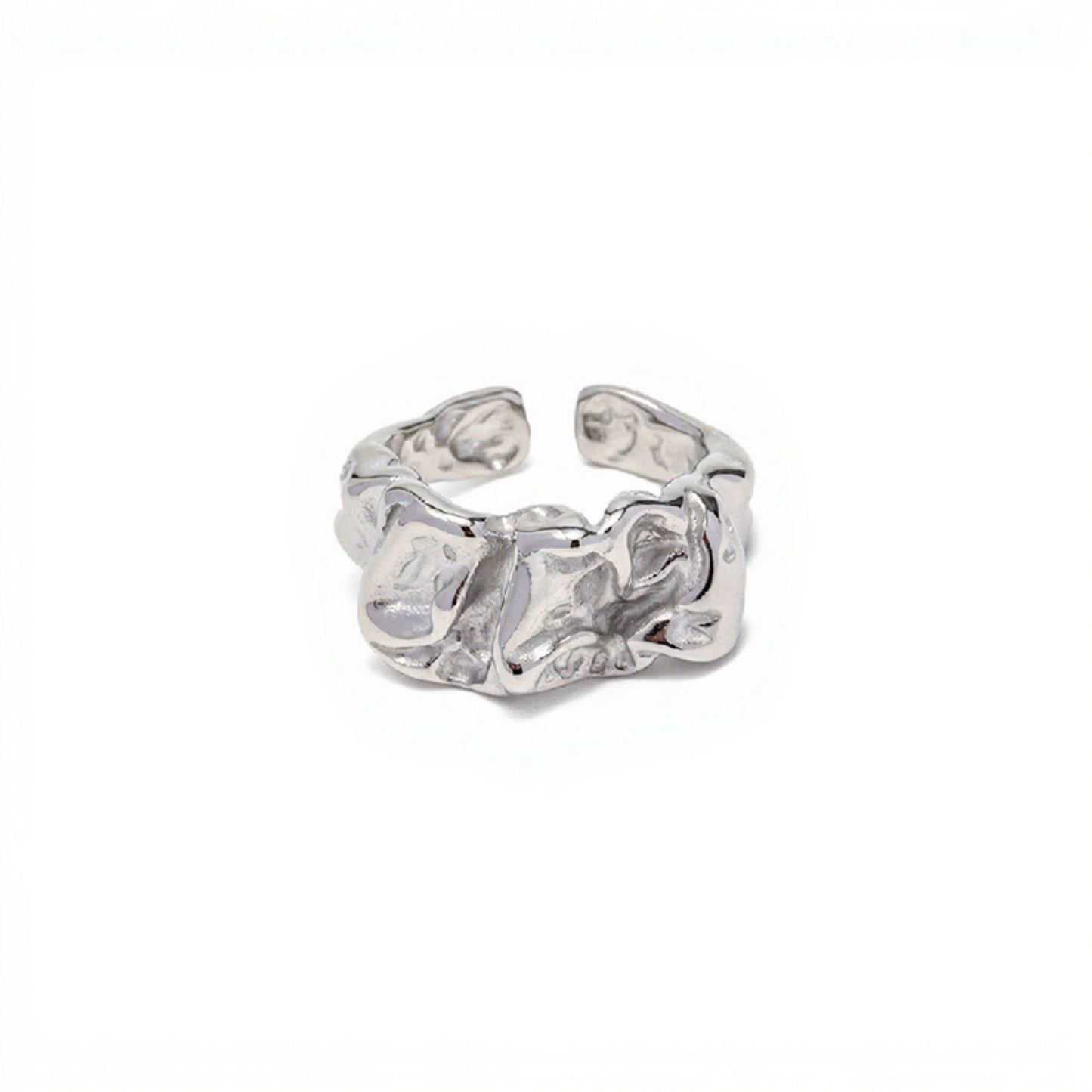 Women's Sculpted Organic Textured Band Ring with Modern Artisan-Inspired Design