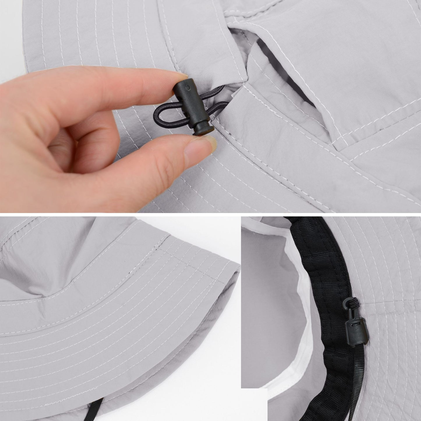 Bucket Hat Wide Brim UV Protection Lightweight Packable Outdoor Sun Hat with Adjustable Chin Strap