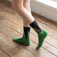 6 Pair Shark Graphic Crew Socks with Contrast Red Cuffs