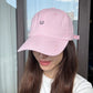 Embroidered Cat Face Baseball Cap with Curved Brim and Adjustable Strap