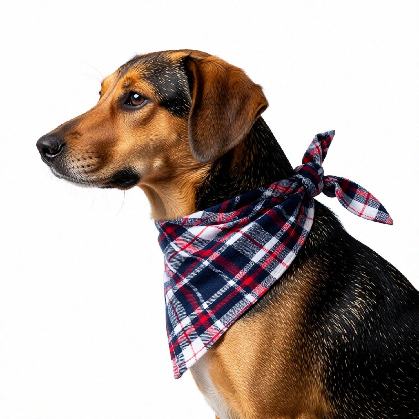 Plaid Pet Bandana Scarf Soft Tie-On Triangle Neck Accessory Classic Check Pattern