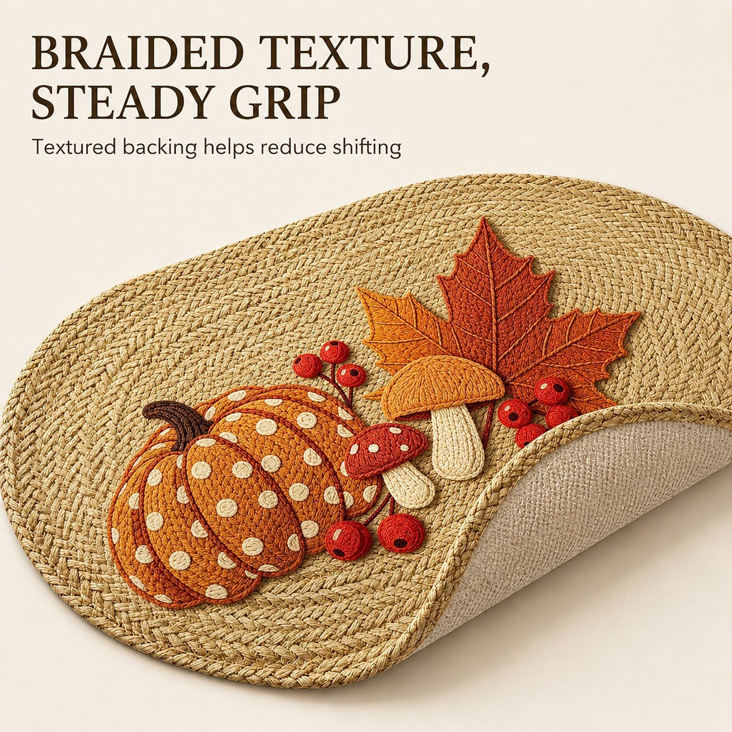 Fall Pumpkin Bath Mat Soft Absorbent Accent Rug 15.7 x 23.6 Inches