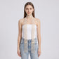 Lace Skinny Scarf with Floral Pattern Fringe Trim and Long Neck Tie Design