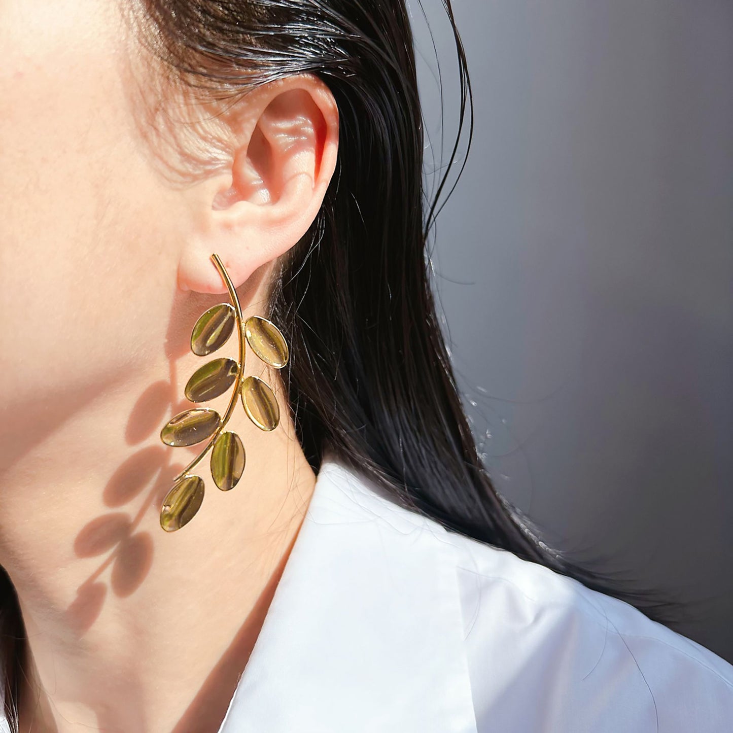Women's Leaf Branch Drop Earrings