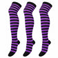 Halloween Striped Thigh High Socks 3 Pair Pack Costume Style