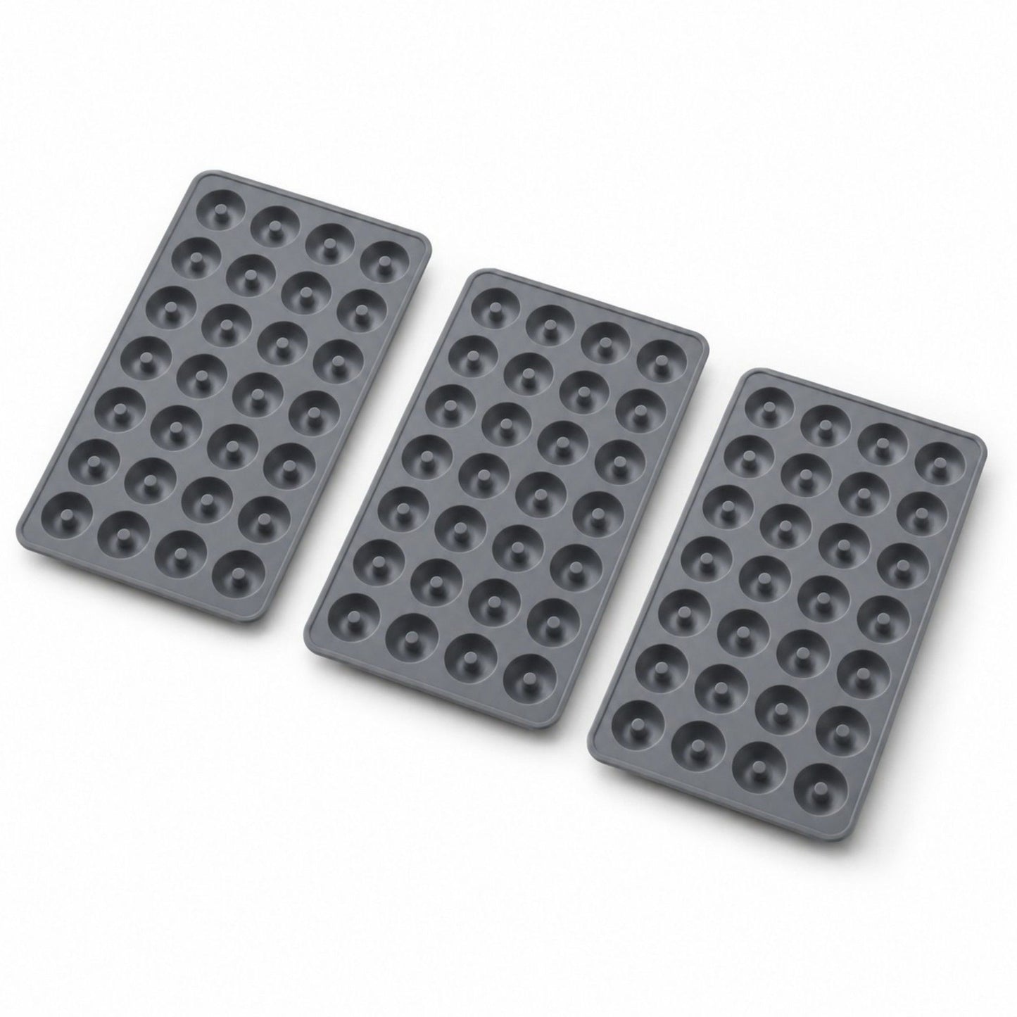 Mini Donut Silicone Baking Mold Set of 3 Nonstick Tray for Home Baking Treats