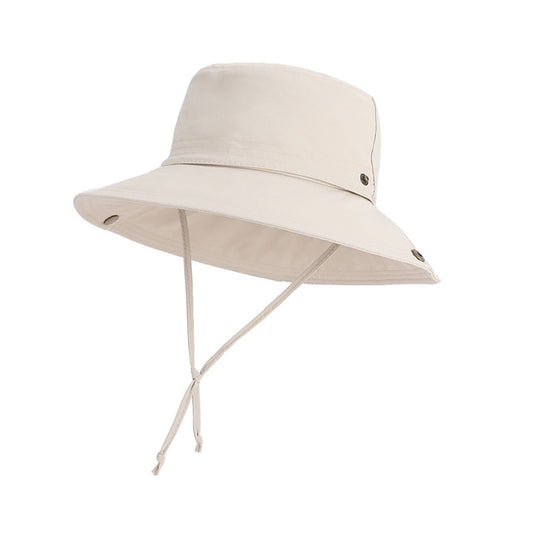 Foldable Wide Brim Bucket Hat with Chin Strap for Sun Protection and Outdoor Hiking Travel Beach Adventures