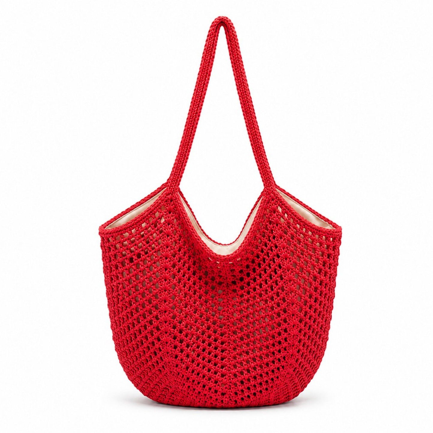 Woven Shoulder Bag - Lightweight Summer Tote for Beach and Vacation