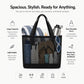 Large Mesh Tote Bag with Comfortable Shoulder Straps