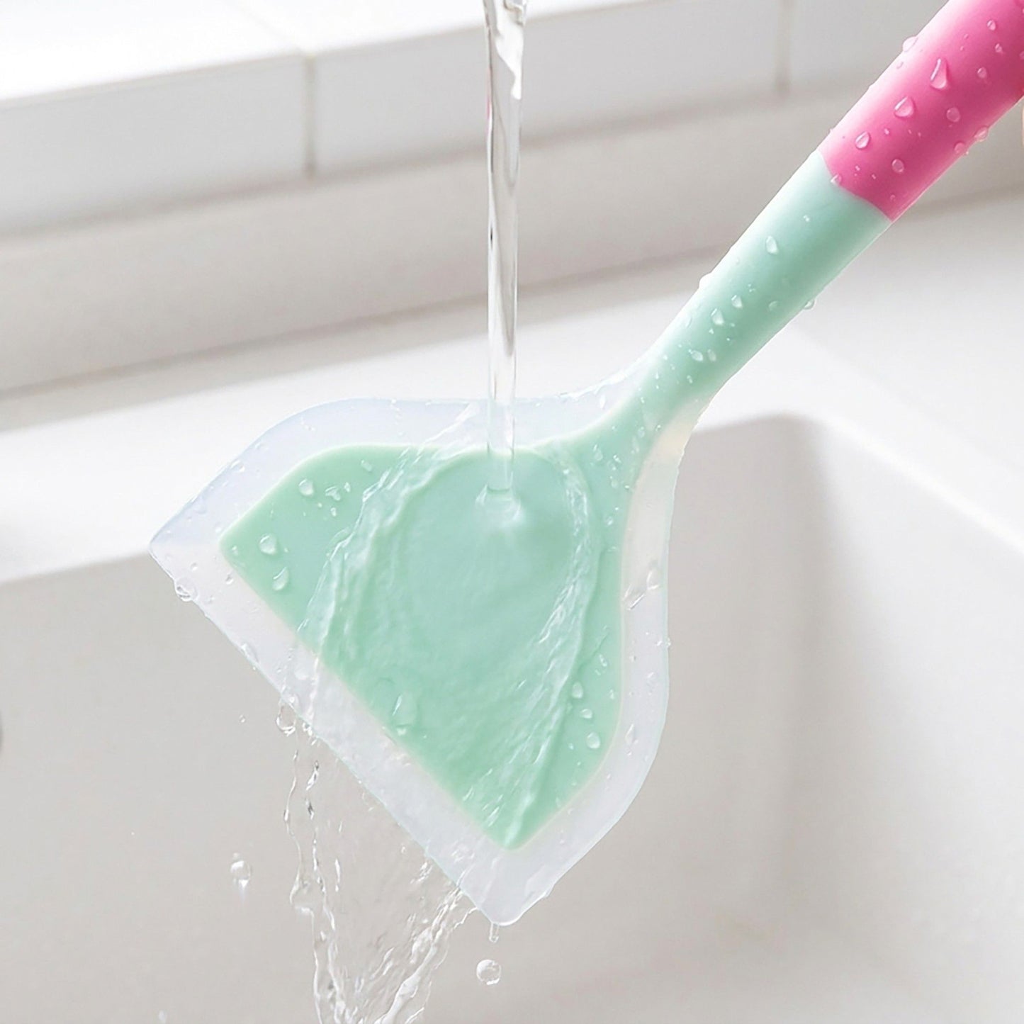 2-Piece Silicone Bench Scraper Set with Flexible Edge and Hanging Handles