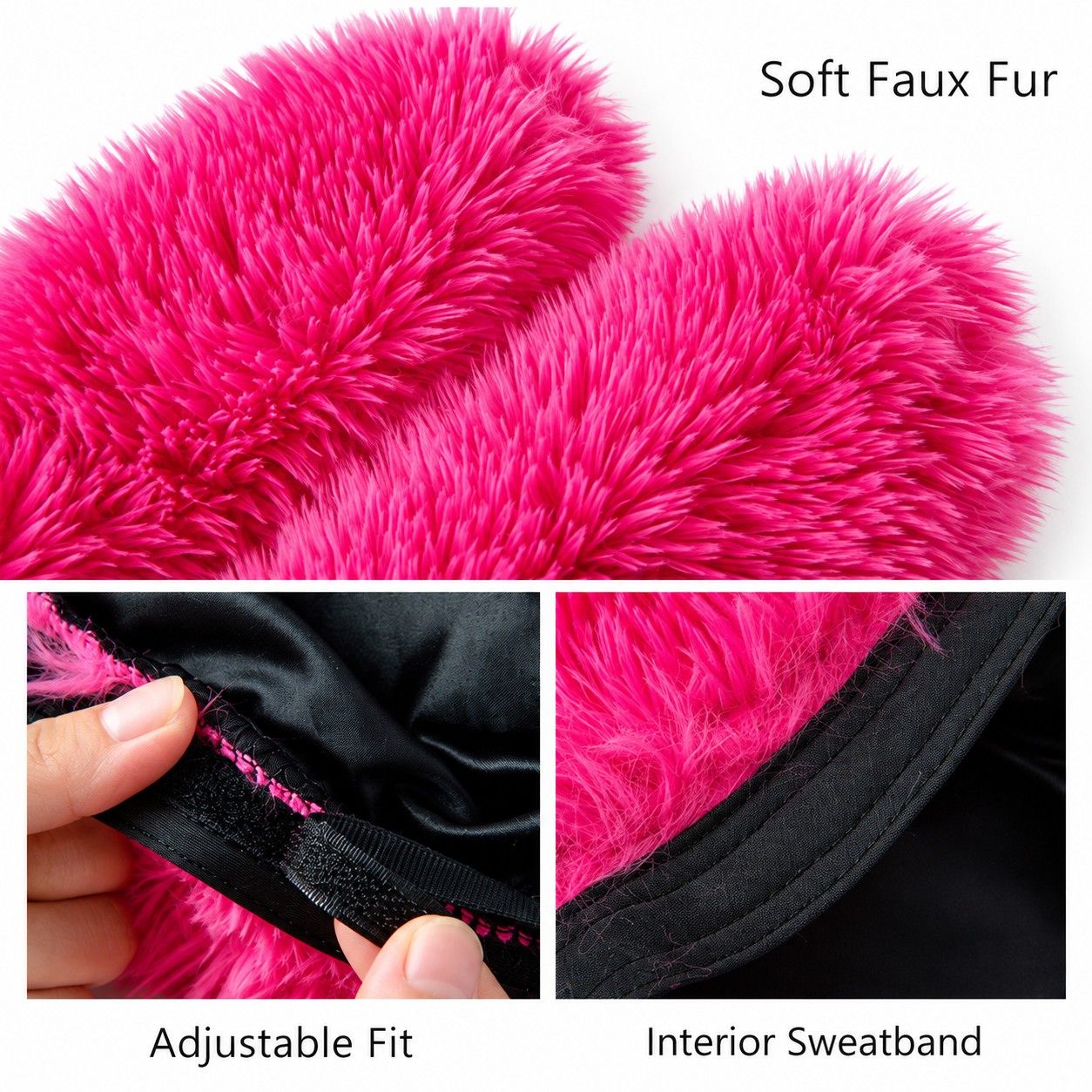 Faux Fur Trapper Hat Long Ear Flaps Plush Winter Hat